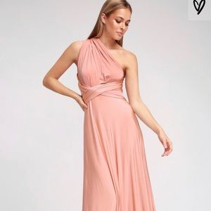 CONVERTIBLE BLUSH PINK MAXI DRESS